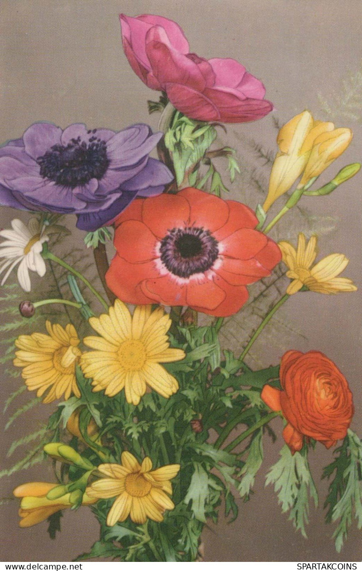 FLEURS Vintage Carte Postale CPA #PKE575.FR - Fiori