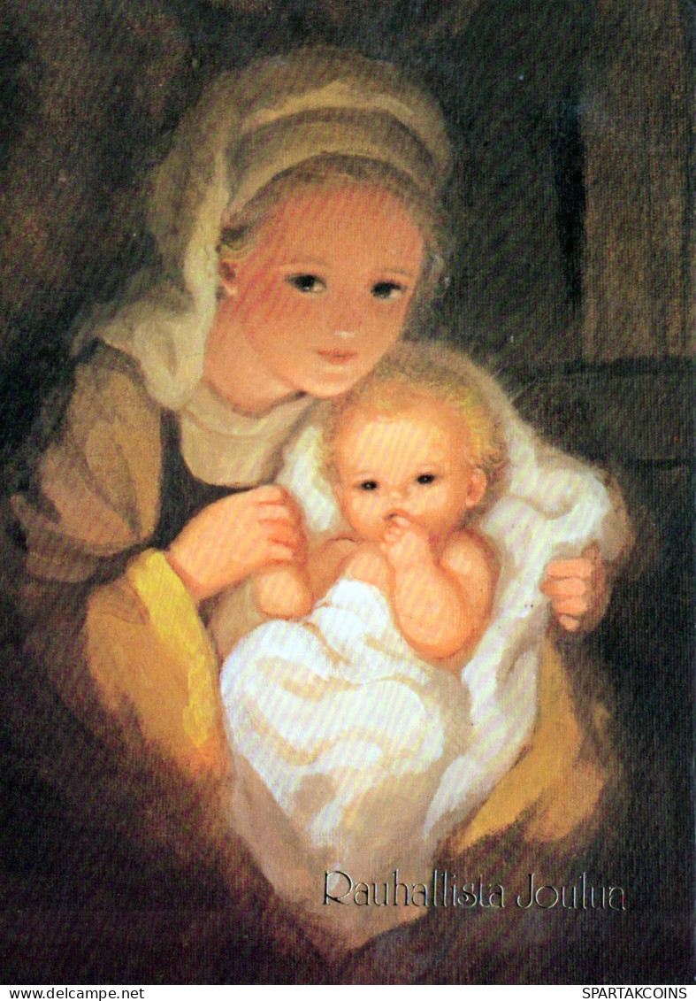 Vierge Marie Madone Bébé JÉSUS Noël Religion Vintage Carte Postale CPSM #PBP946.FR - Virgen Mary & Madonnas