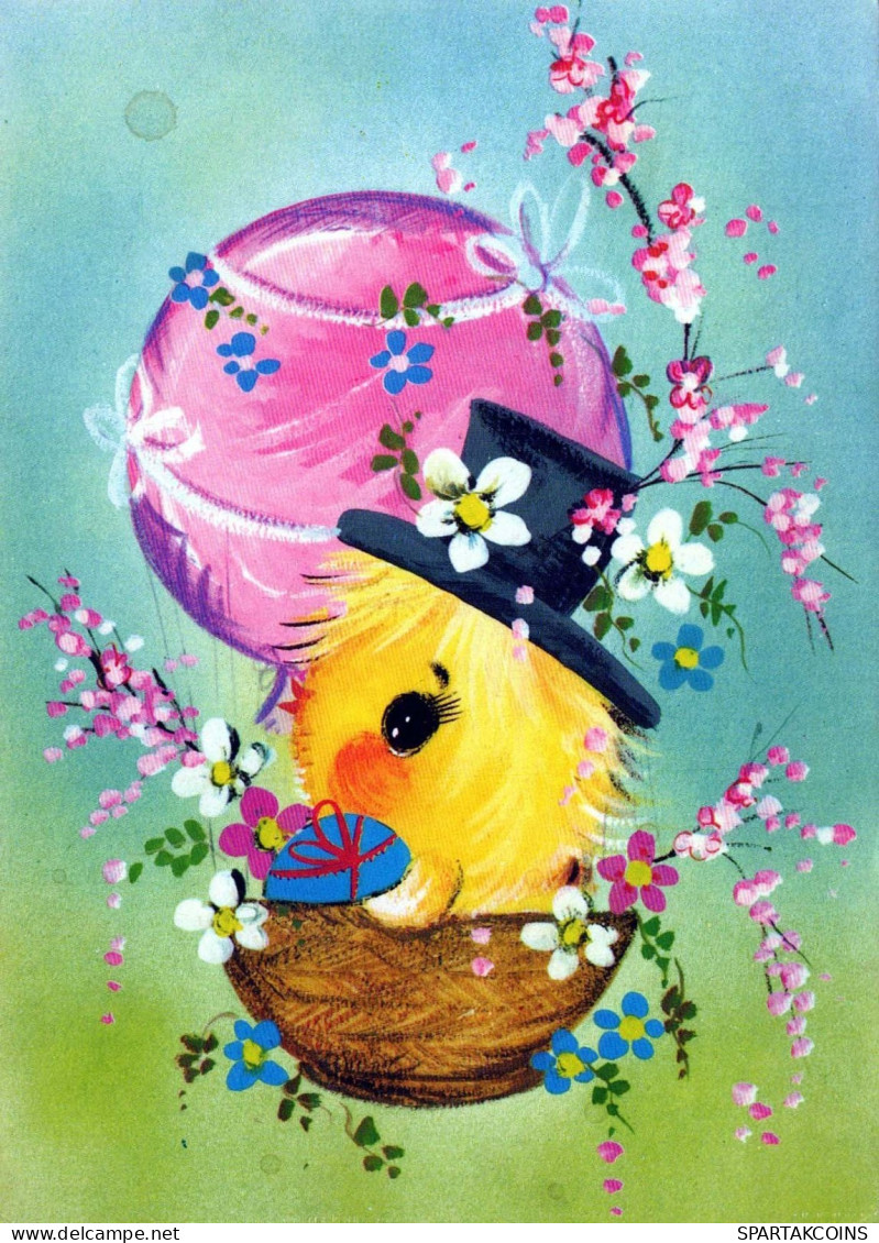 PÂQUES POULET ŒUF Vintage Carte Postale CPSM #PBP067.FR - Pâques