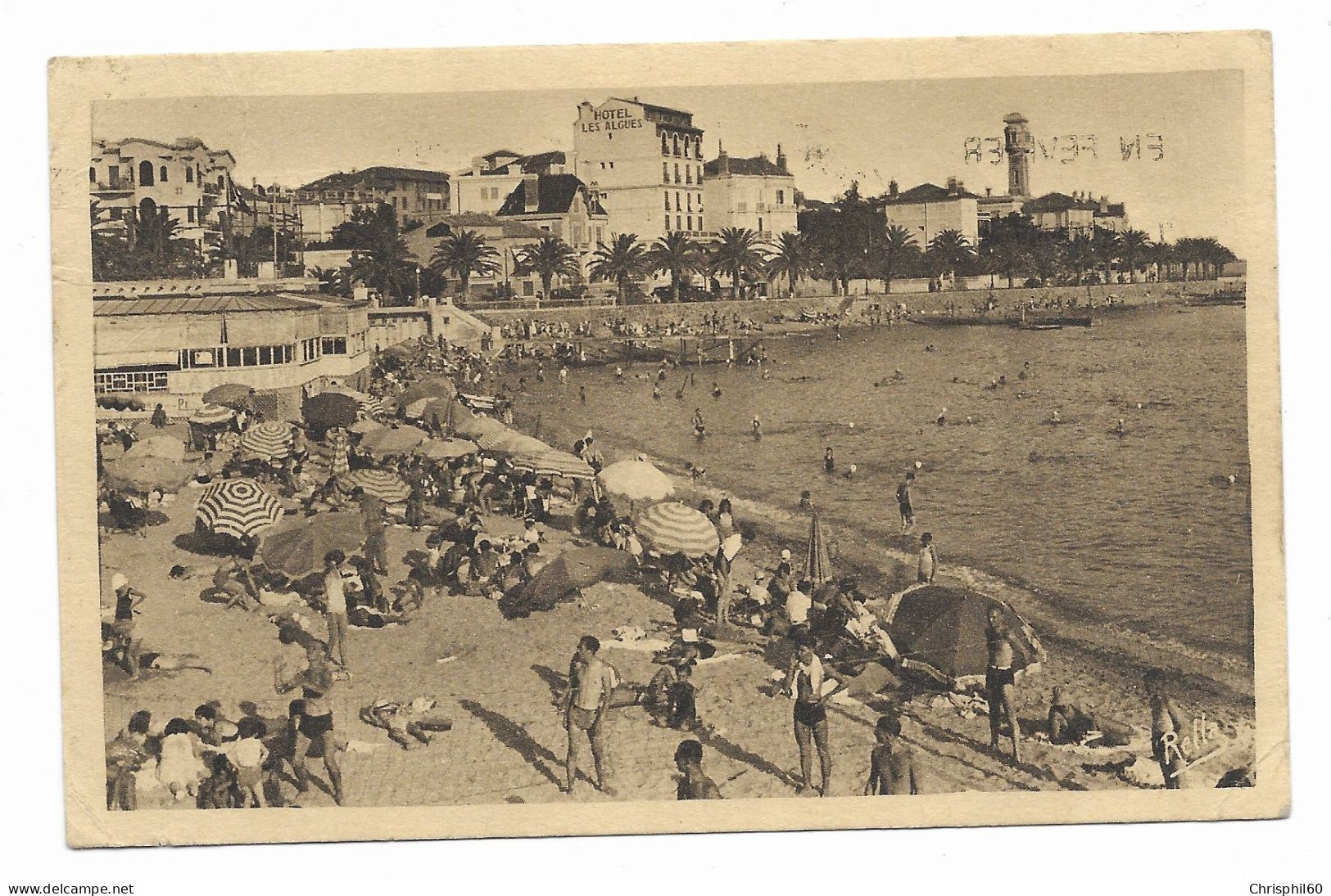 CPA Circulée En 1937 - SAINT-RAPHAEL - La Plage - Edit. Rella - - Saint-Raphaël