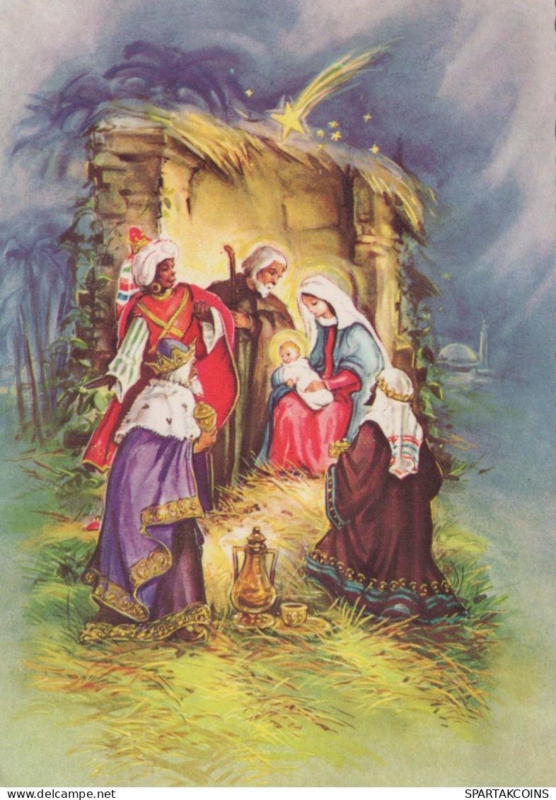 Vierge Marie Madone Bébé JÉSUS Noël Religion Vintage Carte Postale CPSM #PBB855.FR - Vierge Marie & Madones