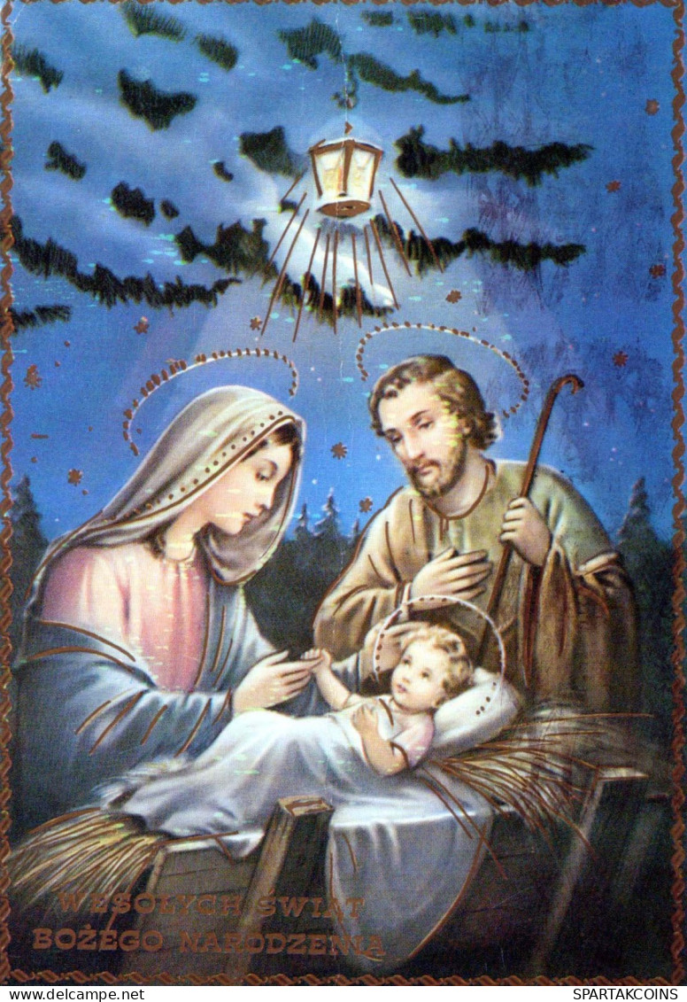 Vierge Marie Madone Bébé JÉSUS Noël Religion Vintage Carte Postale CPSM #PBB792.FR - Virgen Mary & Madonnas