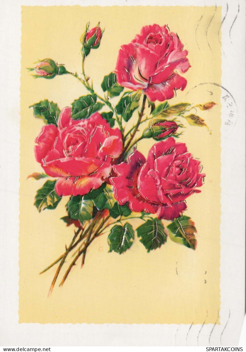 FLEURS Vintage Carte Postale CPSM #PAR873.FR - Fiori