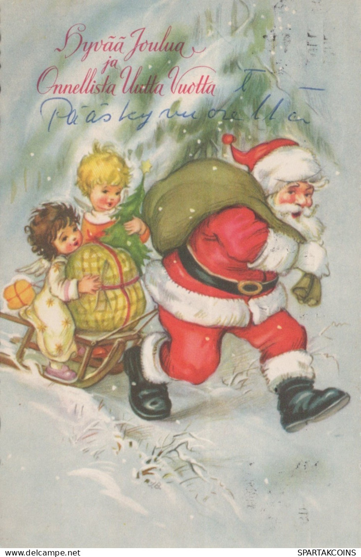 PÈRE NOËL NOËL Fêtes Voeux Vintage Carte Postale CPSMPF #PAJ413.FR - Santa Claus