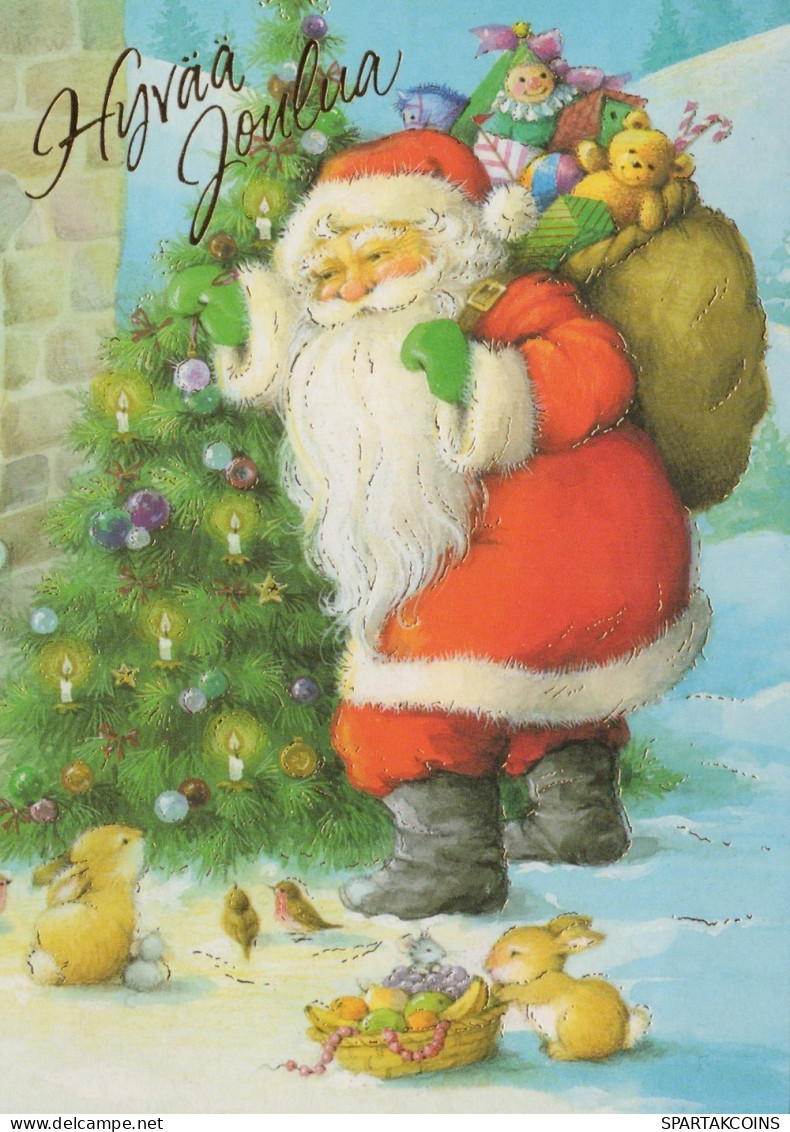 PÈRE NOËL NOËL Fêtes Voeux Vintage Carte Postale CPSM #PAJ548.FR - Santa Claus