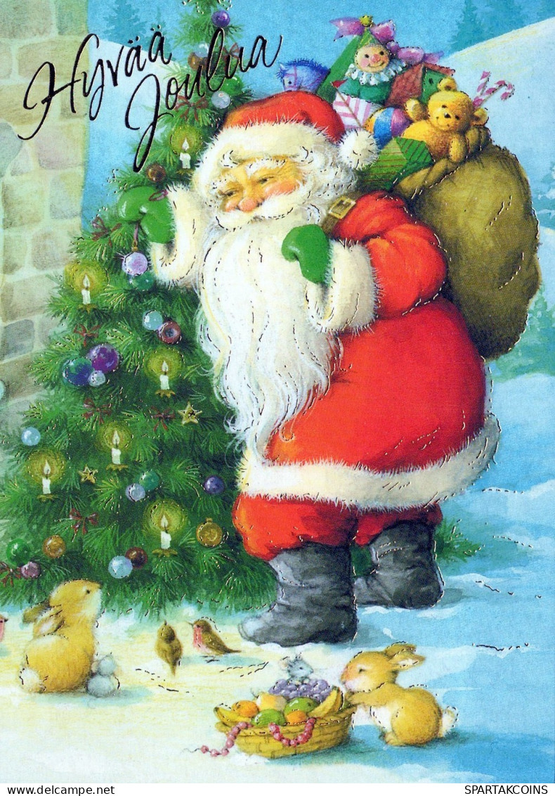 PÈRE NOËL NOËL Fêtes Voeux Vintage Carte Postale CPSM #PAJ548.FR - Santa Claus