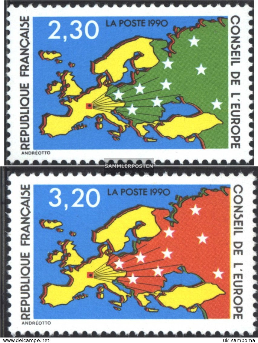 France DA47-DA48 (complete Issue) Unmounted Mint / Never Hinged 1990 Europe Map - Nuovi