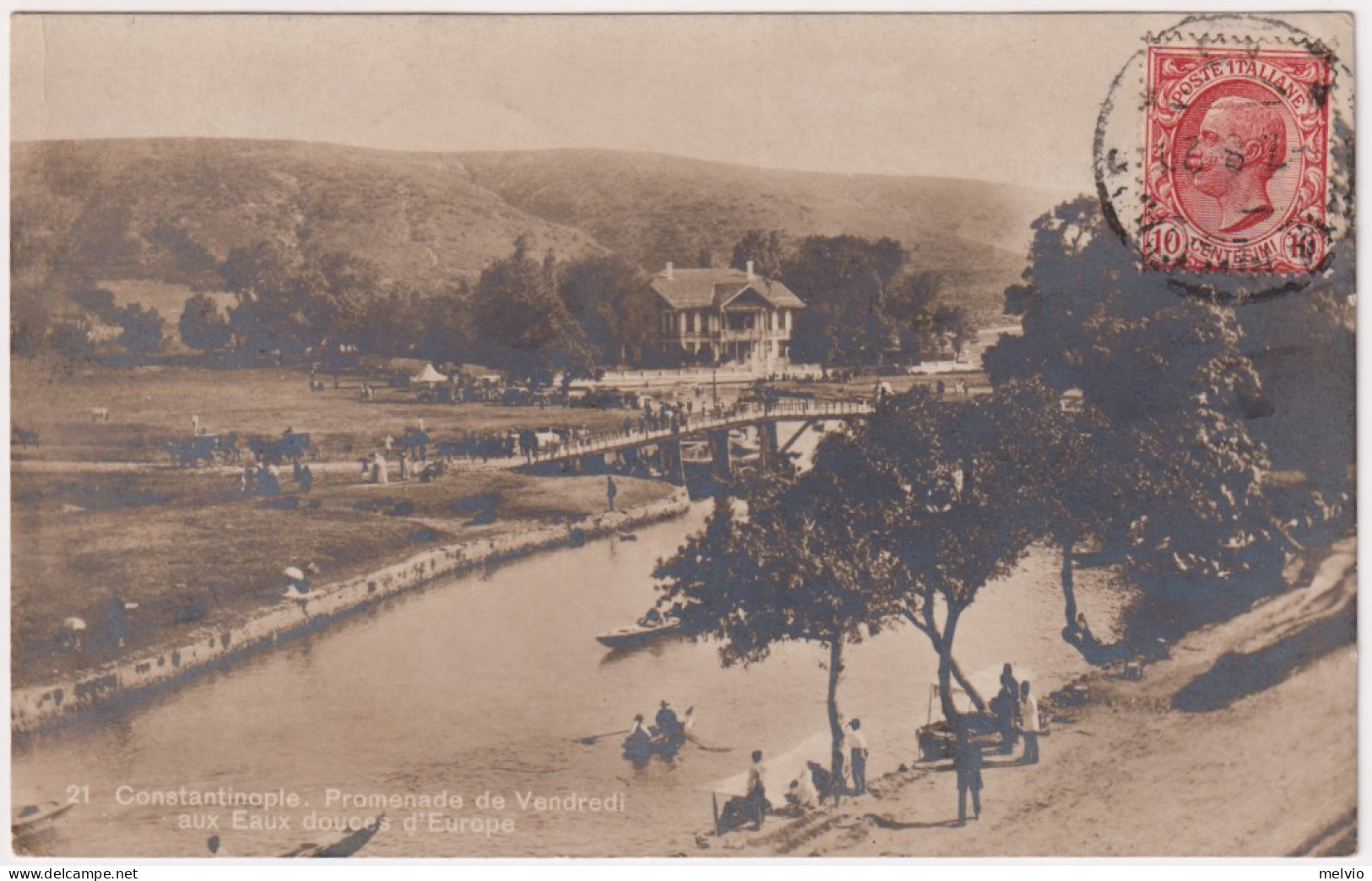 1920-Costantinopoli Promenade De Venndredi Posta Militare 15 Del 7.8 (Turchia) - Dirigeables