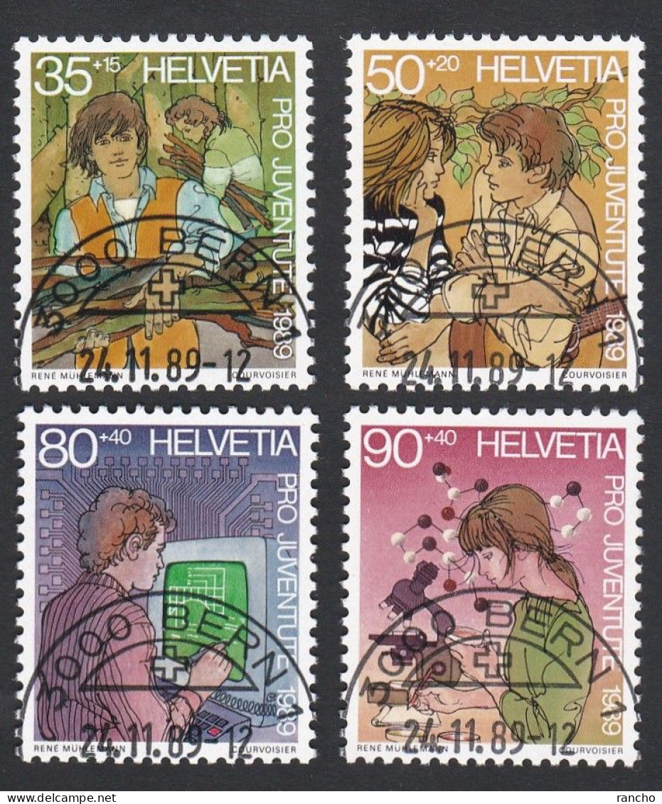 PRO/J. DE COLLECTION SERIE OBLITERE 1er/J.24.11.1989.C/S.B.K. Nr:J311/14. Y&TELLIER Nr:1333/36. MICHEL Nr:1405/08. - Used Stamps