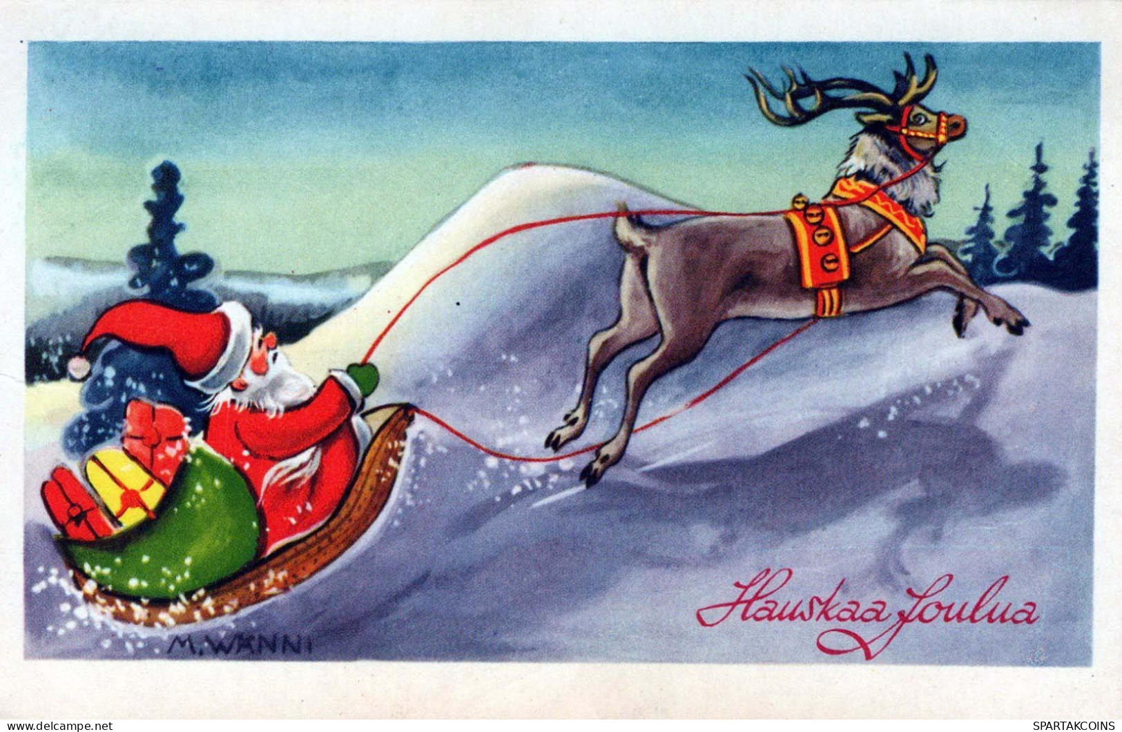 WEIHNACHTSMANN SANTA CLAUS Neujahr Weihnachten Vintage Ansichtskarte Postkarte CPSMPF #PKG363.DE - Santa Claus