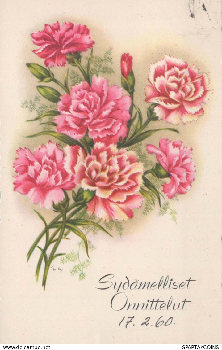 FLOWERS Vintage Ansichtskarte Postkarte CPA #PKE516.DE - Flowers