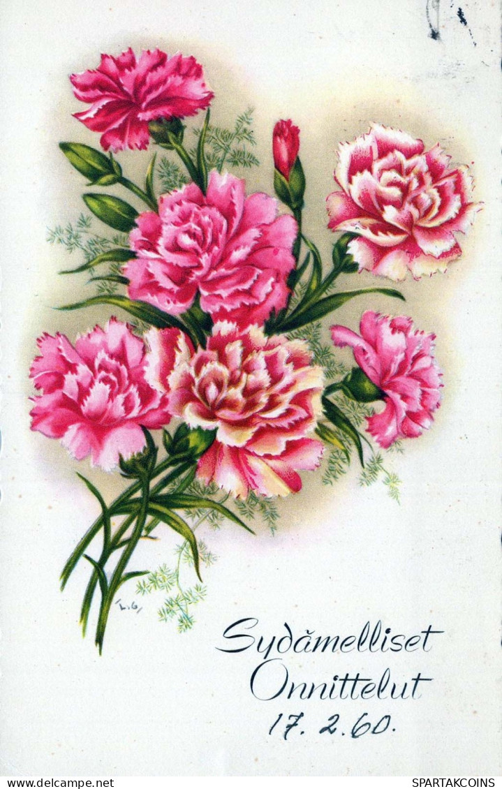 FLOWERS Vintage Ansichtskarte Postkarte CPA #PKE516.DE - Flowers