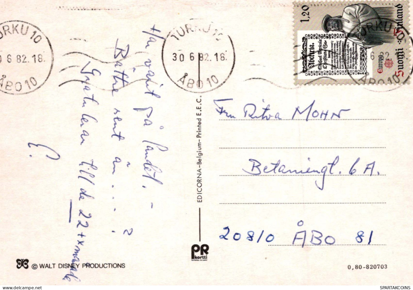 DISNEY CARTOON Vintage Ansichtskarte Postkarte CPSM #PBV485.DE - Scènes & Paysages