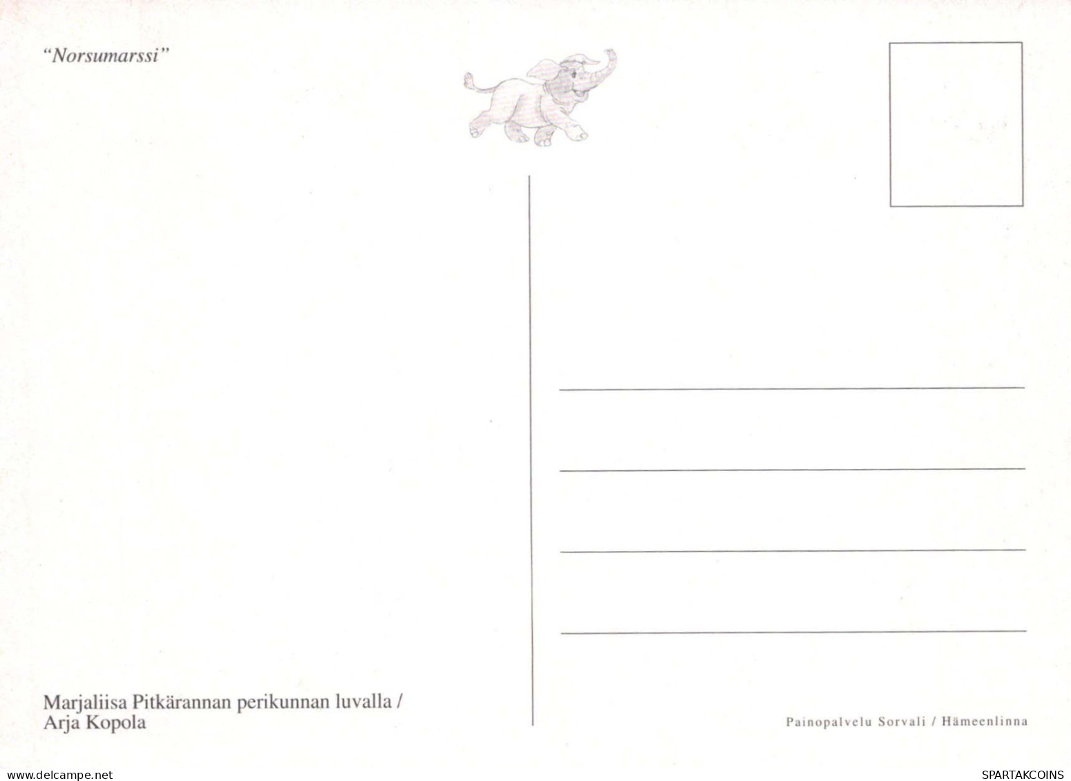 ELEFANT Tier Vintage Ansichtskarte Postkarte CPSM #PBS747.DE - Olifanten