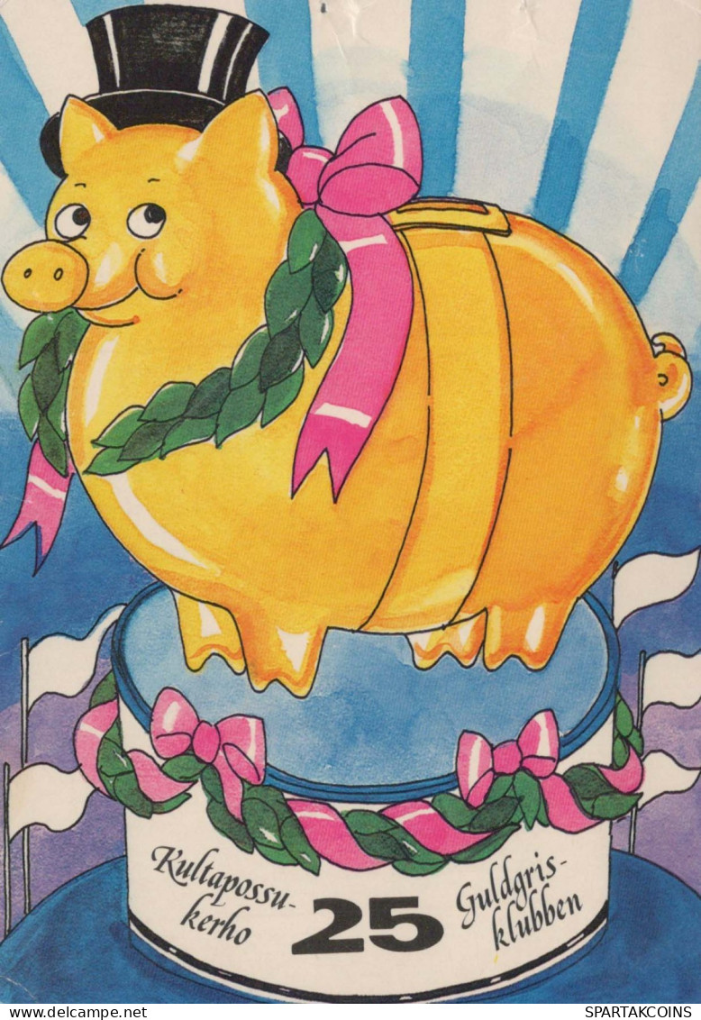 PIGS Tier Vintage Ansichtskarte Postkarte CPSM #PBR765.DE - Cerdos