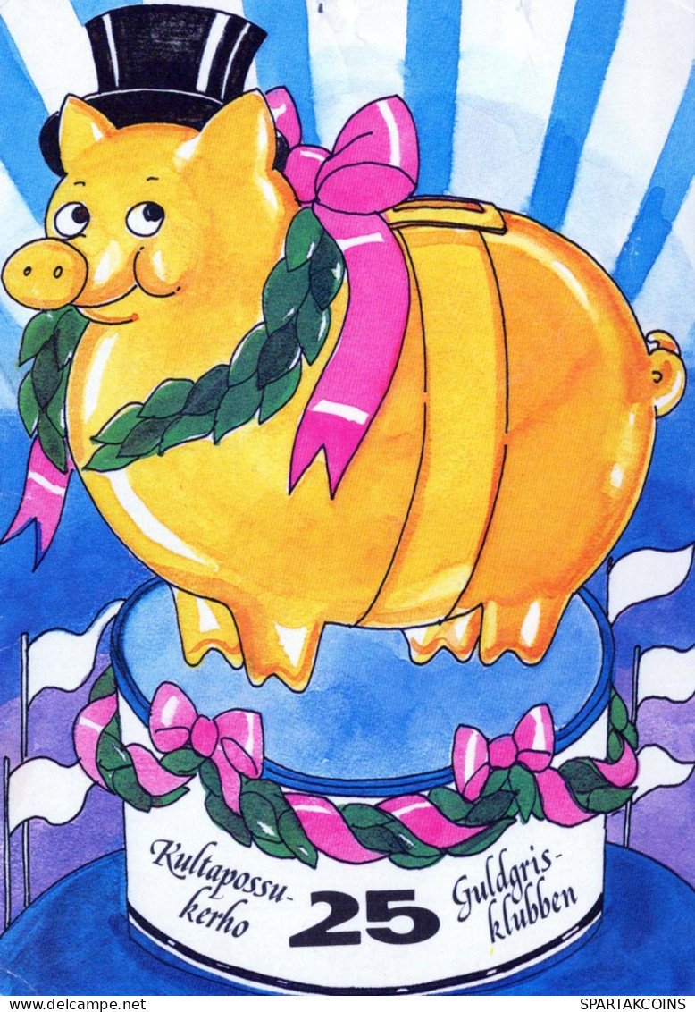 PIGS Tier Vintage Ansichtskarte Postkarte CPSM #PBR765.DE - Schweine