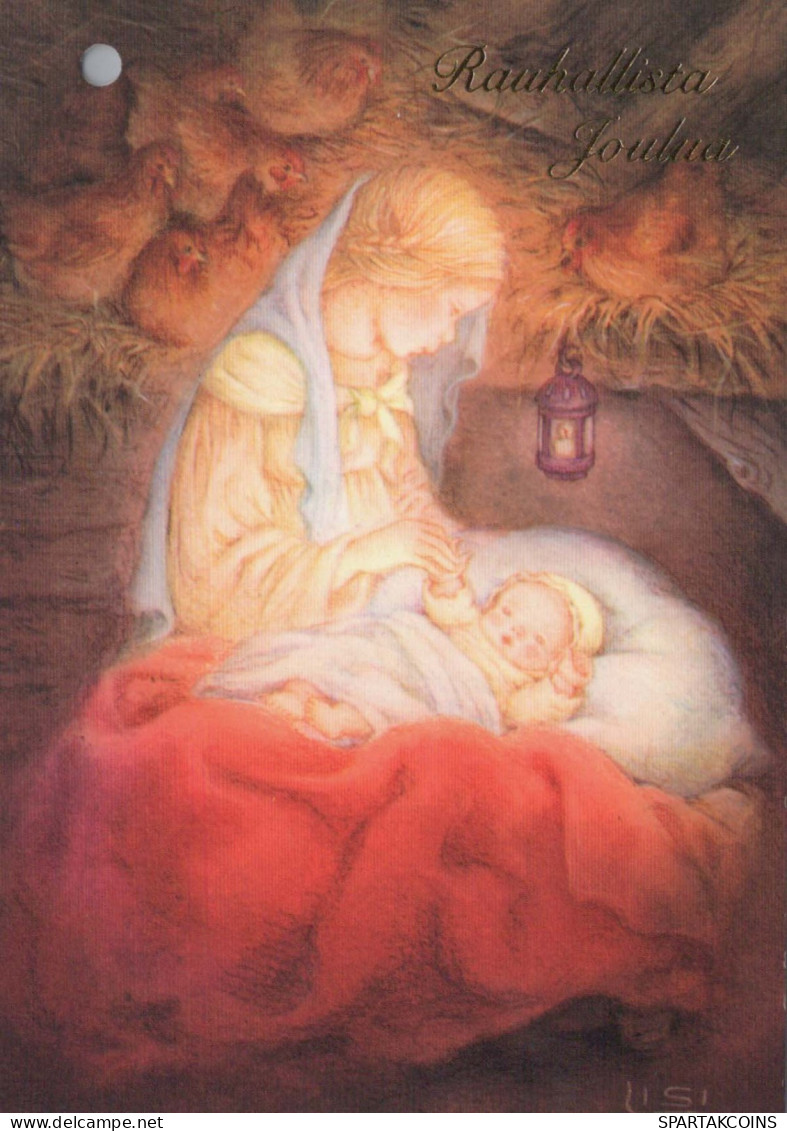 Jungfrau Maria Madonna Jesuskind Weihnachten Religion Vintage Ansichtskarte Postkarte CPSM #PBP947.DE - Vergine Maria E Madonne