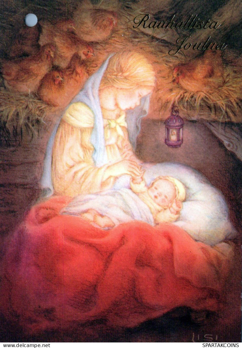 Jungfrau Maria Madonna Jesuskind Weihnachten Religion Vintage Ansichtskarte Postkarte CPSM #PBP947.DE - Vierge Marie & Madones