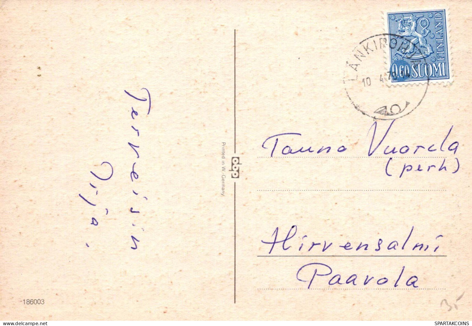 OSTERN KANINCHEN Vintage Ansichtskarte Postkarte CPSM #PBO376.DE - Ostern