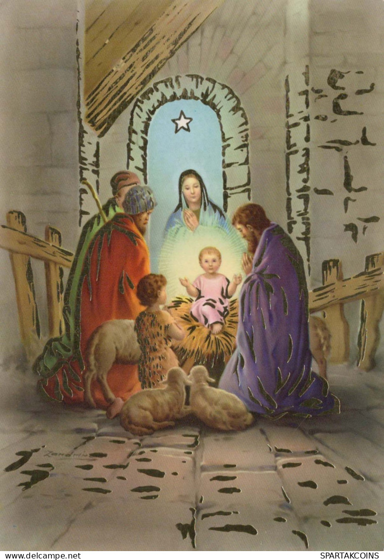 Jungfrau Maria Madonna Jesuskind Weihnachten Religion Vintage Ansichtskarte Postkarte CPSM #PBB856.DE - Vergine Maria E Madonne