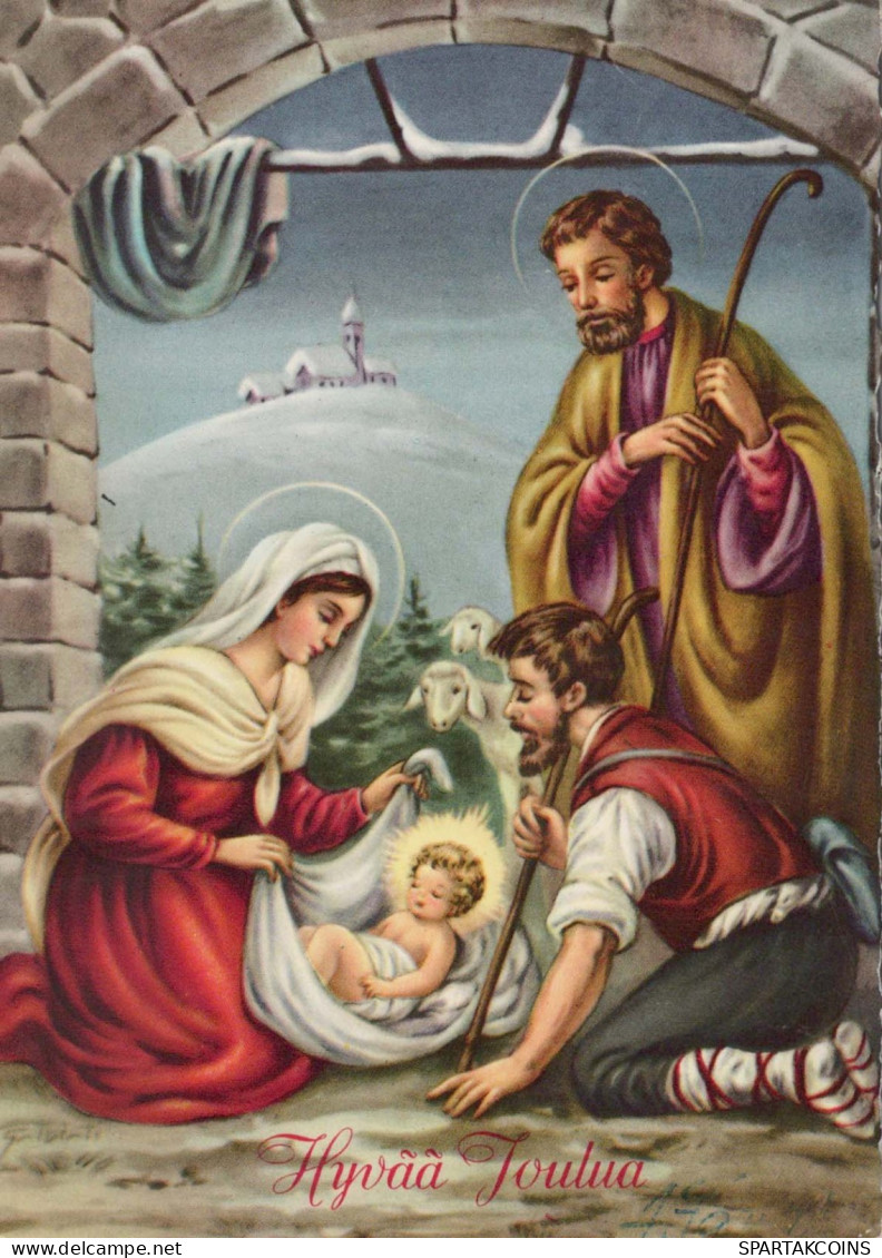 Jungfrau Maria Madonna Jesuskind Weihnachten Religion Vintage Ansichtskarte Postkarte CPSM #PBB726.DE - Vierge Marie & Madones