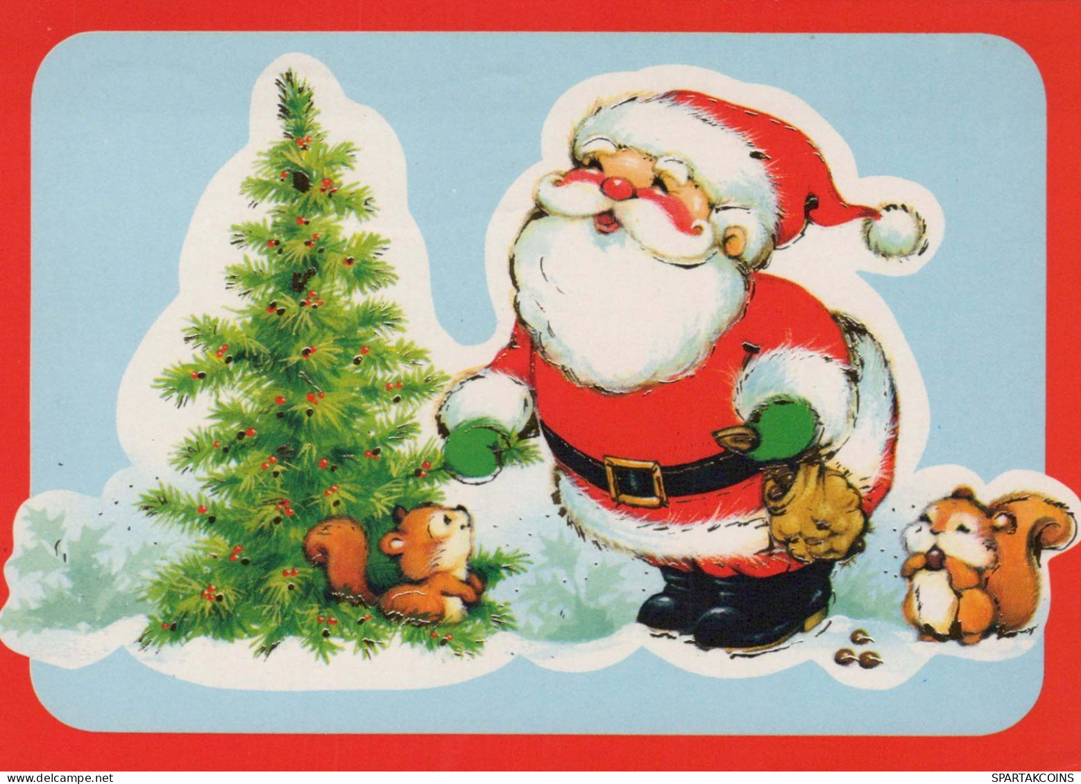 WEIHNACHTSMANN SANTA CLAUS Neujahr Weihnachten Vintage Ansichtskarte Postkarte CPSM #PBB072.DE - Santa Claus