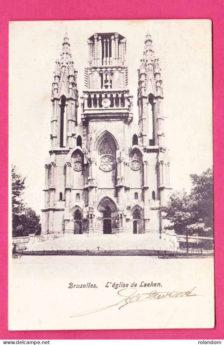 Bruxelles L'église De Laeken 1905 Dos Non Divisé TBE - Laeken