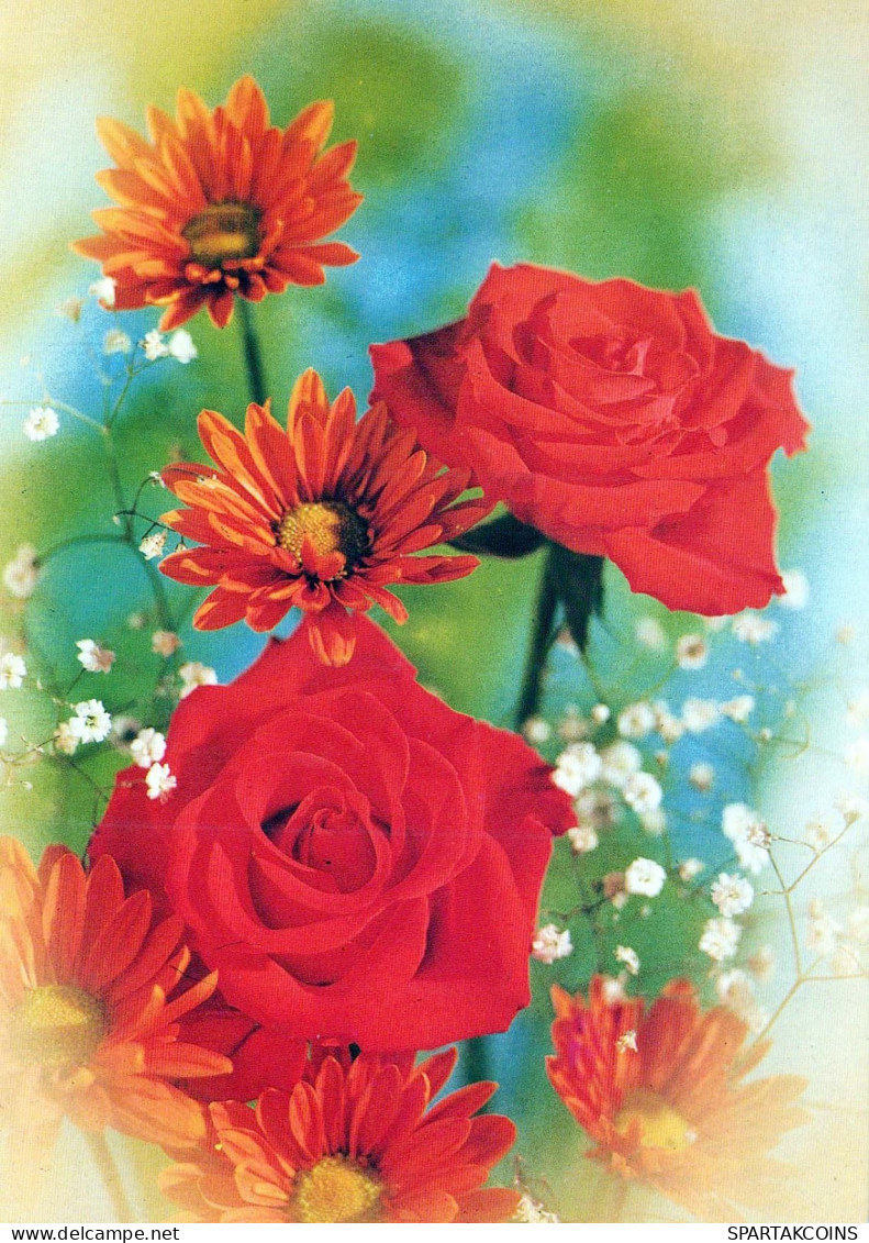 FLOWERS Vintage Ansichtskarte Postkarte CPSM #PAS055.DE - Blumen