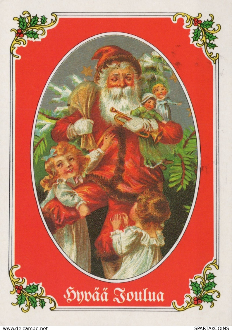 WEIHNACHTSMANN SANTA CLAUS KINDER WEIHNACHTSFERIEN Vintage Postkarte CPSM #PAK328.DE - Santa Claus