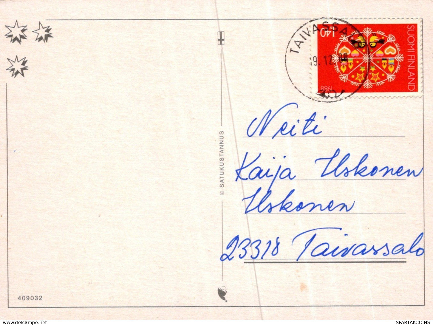WEIHNACHTSMANN SANTA CLAUS TIERE WEIHNACHTSFERIEN Vintage Postkarte CPSM #PAK940.DE - Santa Claus