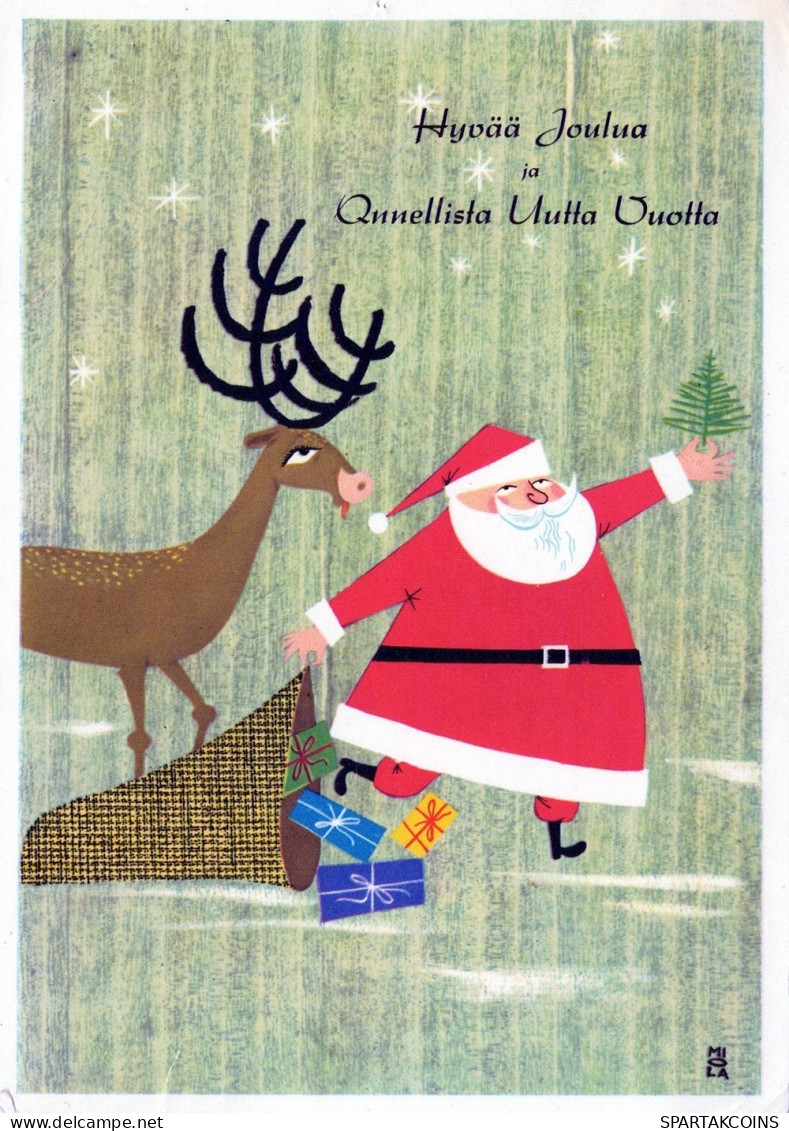WEIHNACHTSMANN SANTA CLAUS WEIHNACHTSFERIEN Vintage Postkarte CPSM #PAJ894.DE - Santa Claus