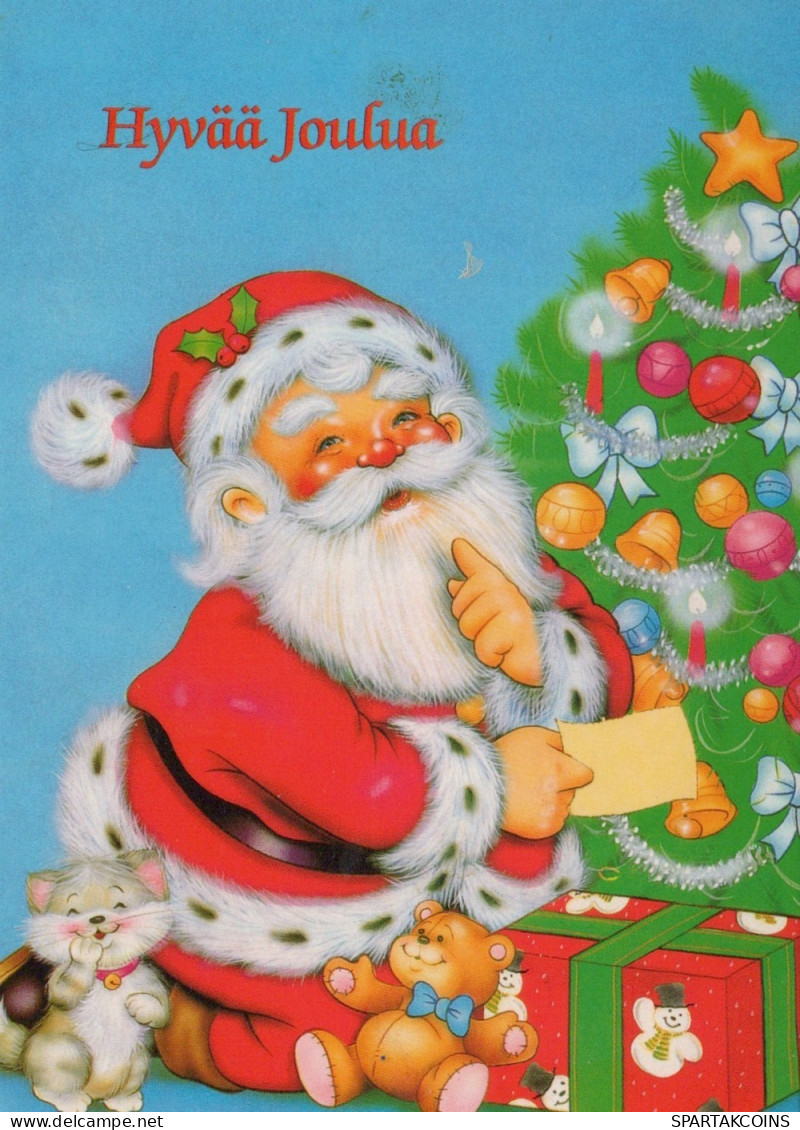 WEIHNACHTSMANN SANTA CLAUS WEIHNACHTSFERIEN Vintage Postkarte CPSM #PAJ549.DE - Santa Claus