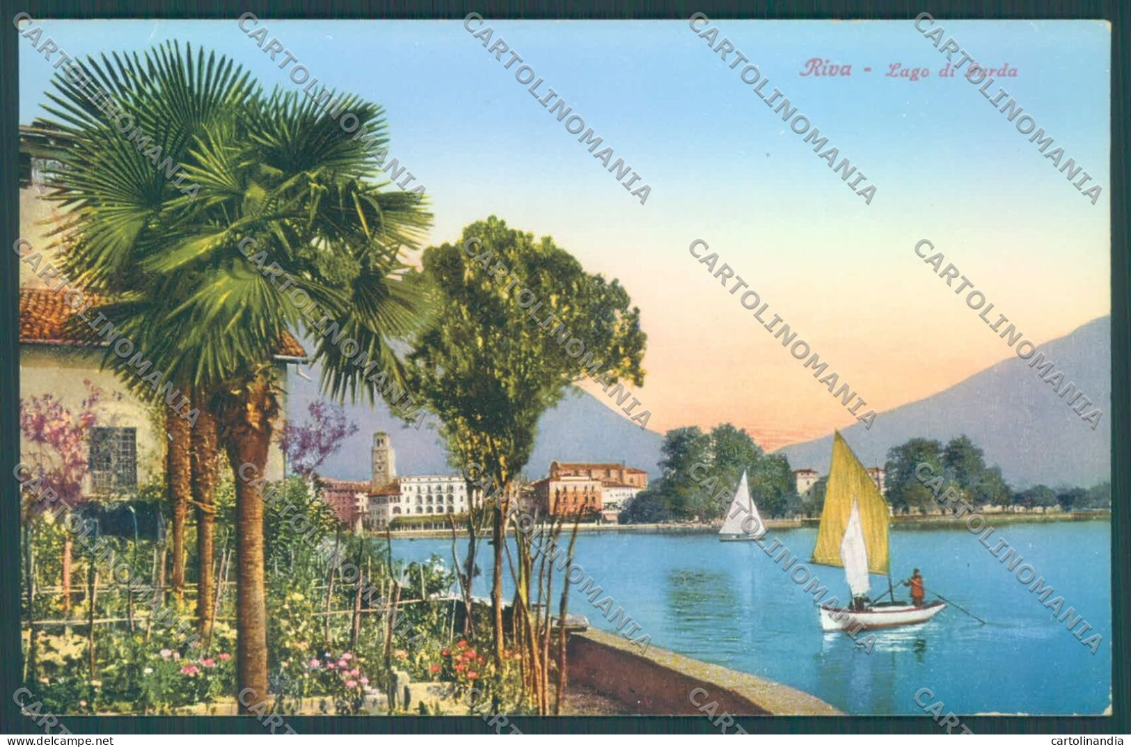 Trento Riva Lago Di Garda Barche Cartolina ZC5079 - Trento