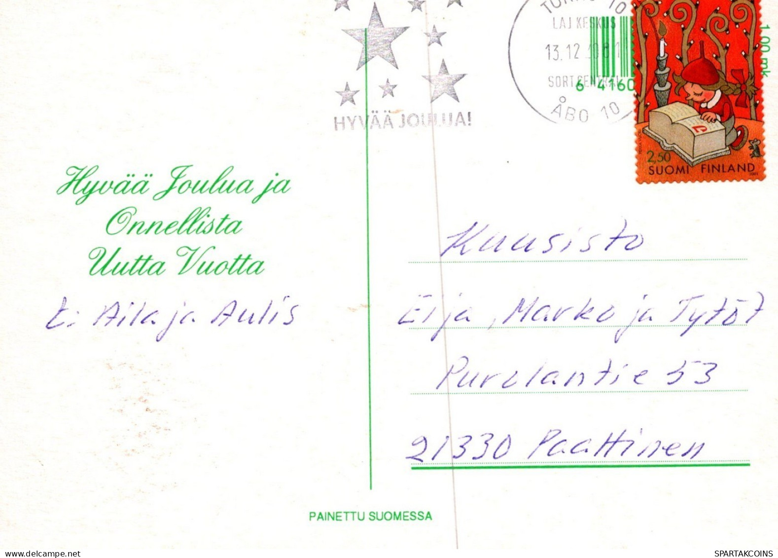 WEIHNACHTSMANN SANTA CLAUS KINDER WEIHNACHTSFERIEN Vintage Postkarte CPSM #PAK248.DE - Santa Claus