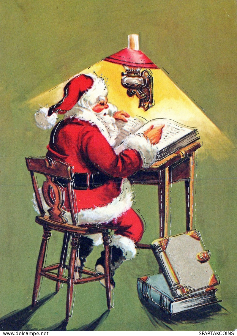 WEIHNACHTSMANN SANTA CLAUS WEIHNACHTSFERIEN Vintage Postkarte CPSM #PAK665.DE - Santa Claus