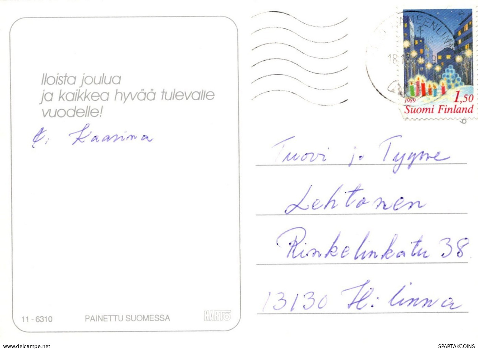 WEIHNACHTSMANN SANTA CLAUS WEIHNACHTSFERIEN Vintage Postkarte CPSM #PAJ617.DE - Santa Claus