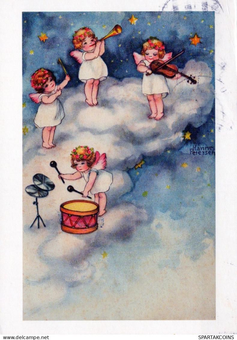 ENGEL WEIHNACHTSFERIEN Feiern & Feste Vintage Ansichtskarte Postkarte CPSM #PAG901.DE - Engel