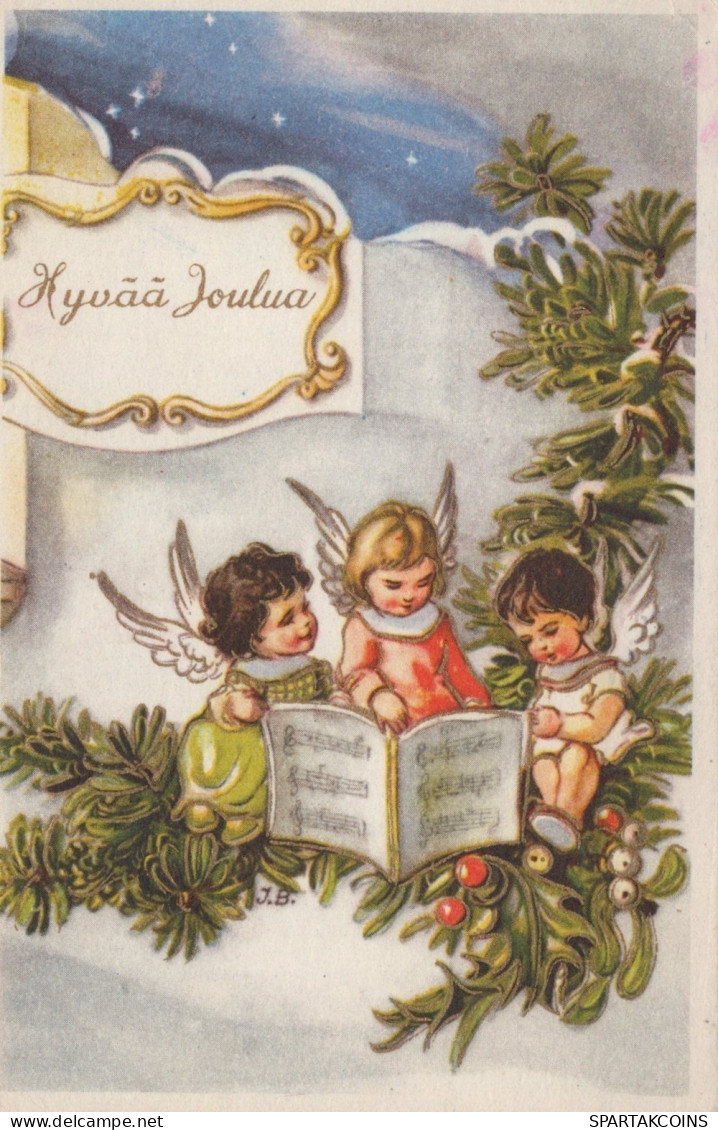 ENGEL WEIHNACHTSFERIEN Vintage Ansichtskarte Postkarte CPSMPF #PAG838.DE - Engel