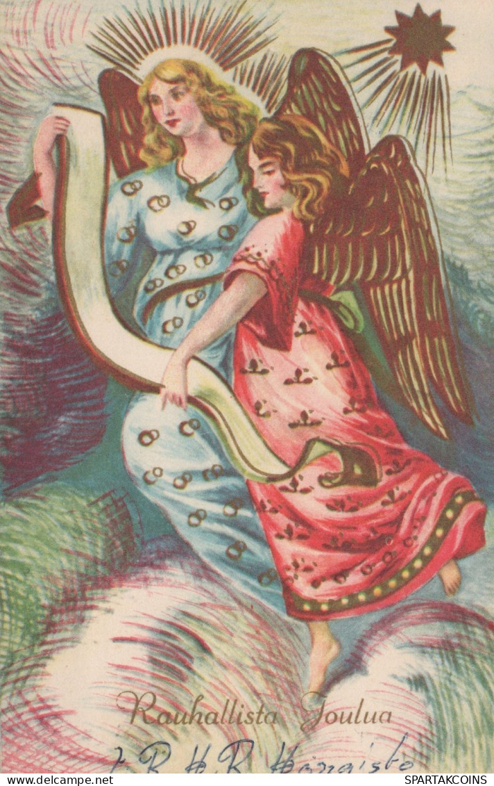 ENGEL WEIHNACHTSFERIEN Vintage Ansichtskarte Postkarte CPSMPF #PAG773.DE - Angels