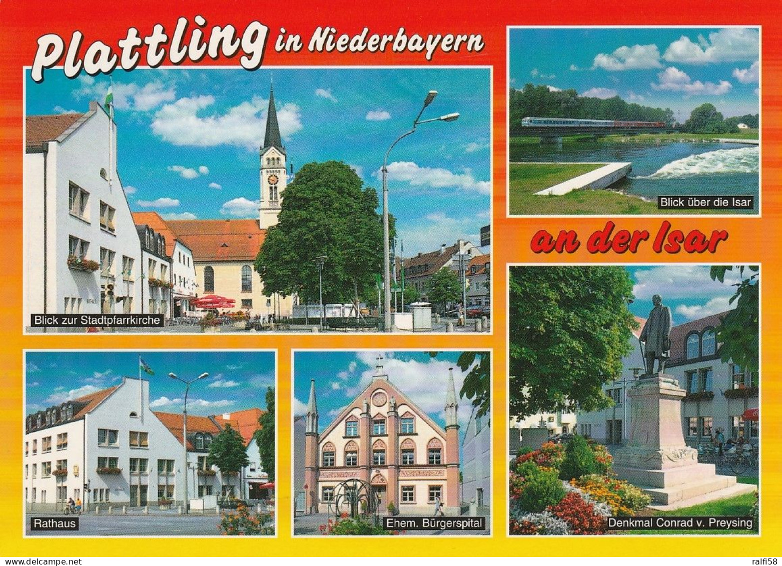 1 AK Germany / B-W * Ansichten Von Plattling In Niederbayern - Dabei Die Stadtpfarrkirche Und Das Rathaus * - Plattling