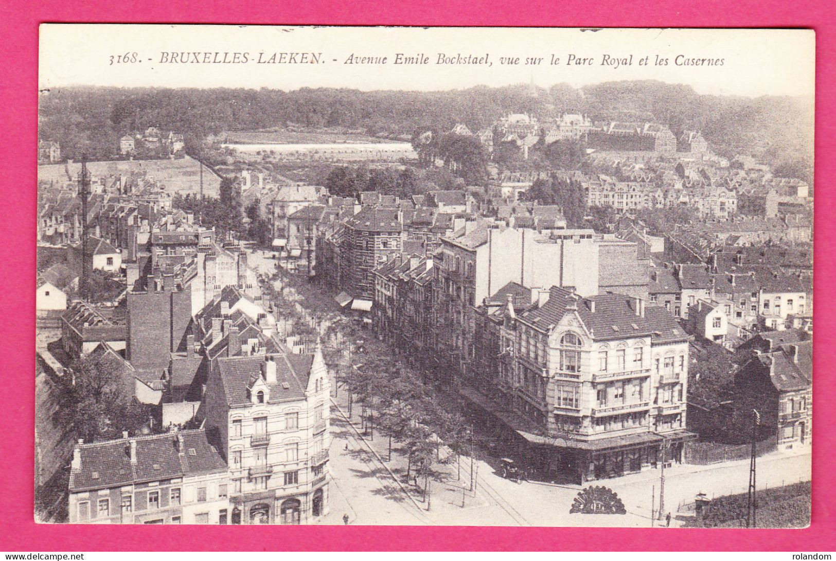 Bruxelles Laeken Avenue Emile Bockstael, Vue Sur Le Parc Royal Et Les Casernes TBE Non Circ. Henri Georges 3168 1920 - Laeken