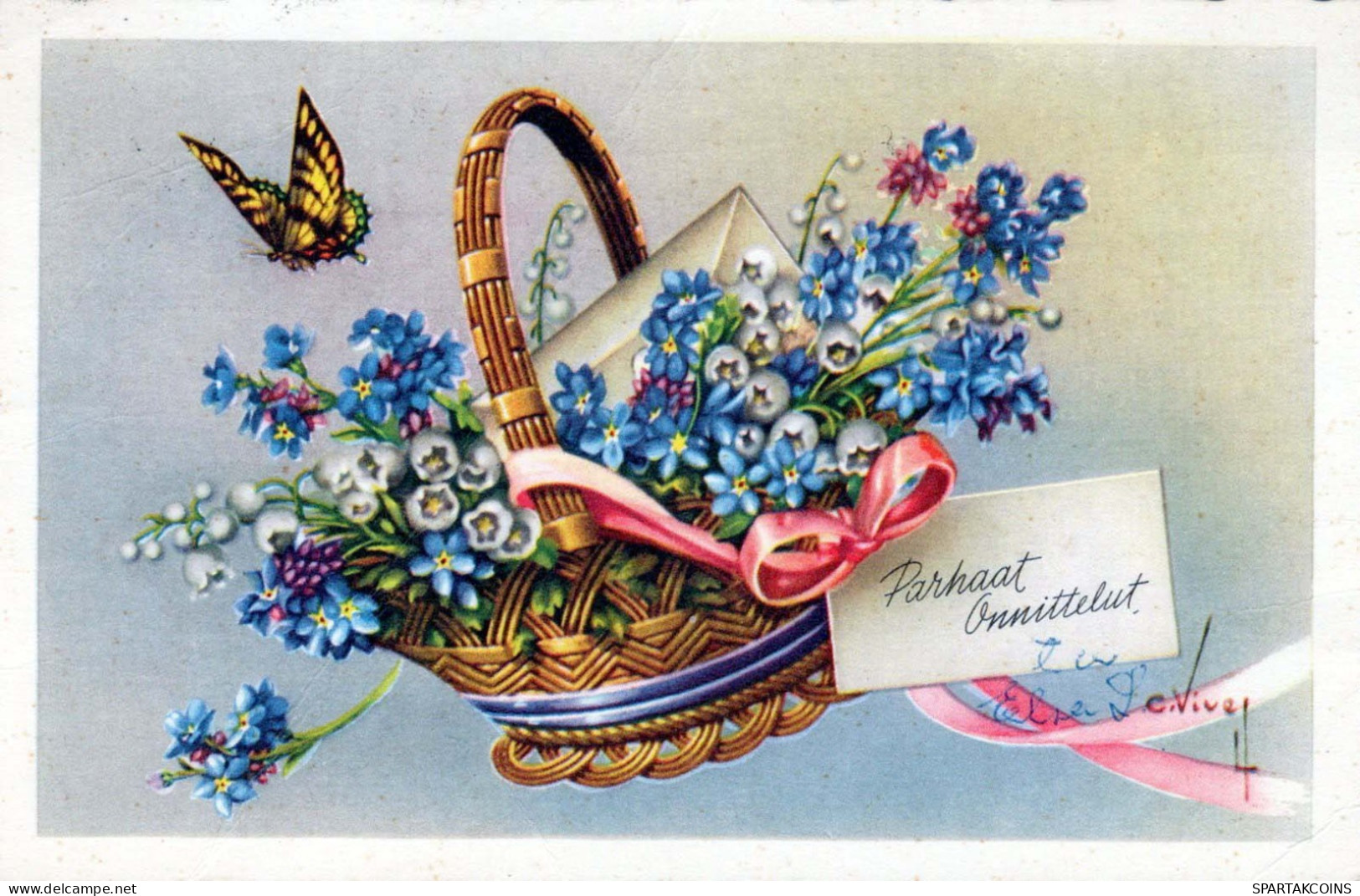 FIORI Vintage Cartolina CPSMPF #PKG061.IT - Blumen