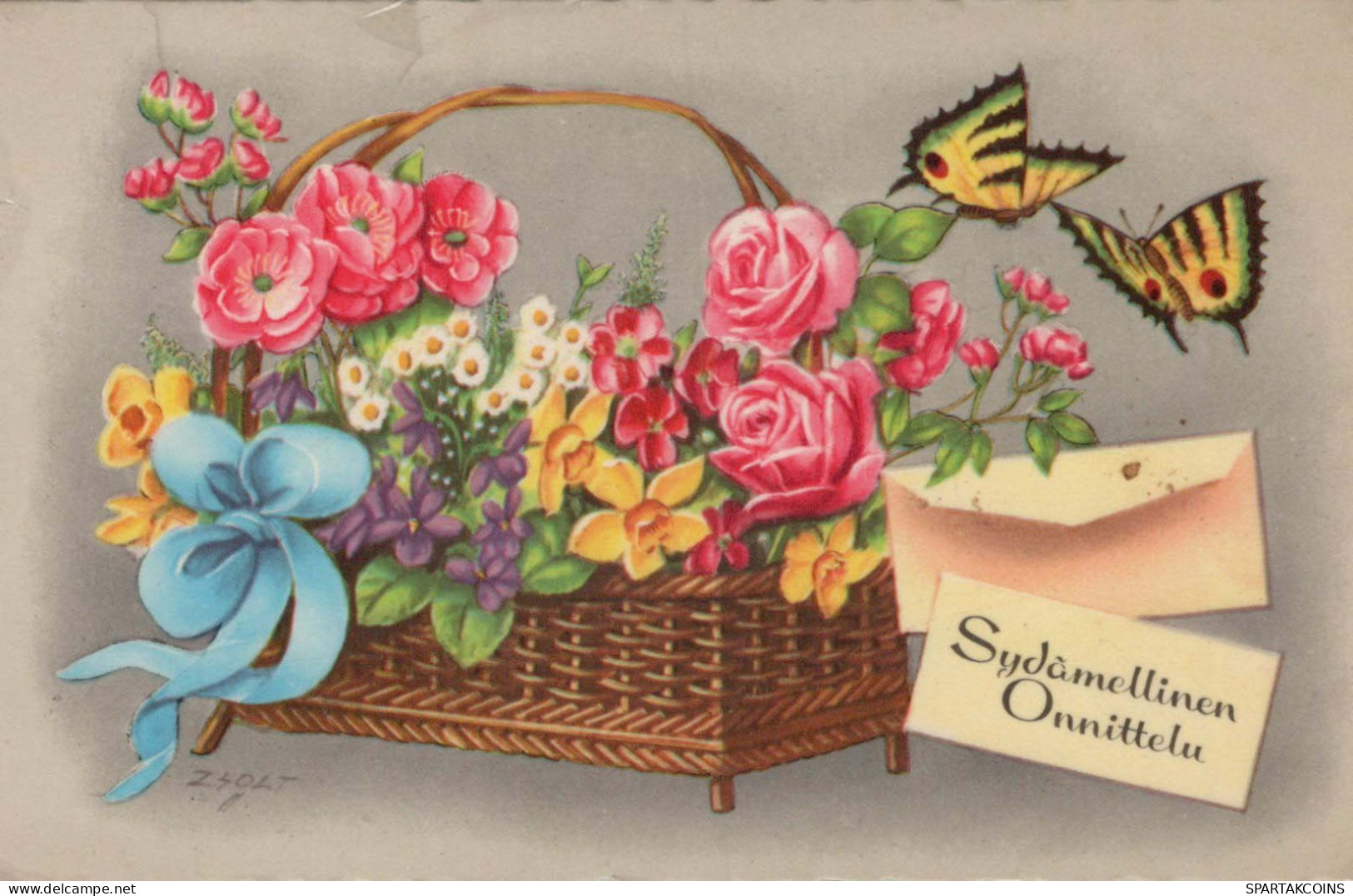 FIORI Vintage Cartolina CPA #PKE577.IT - Blumen