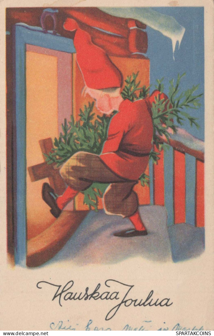 Buon Anno Natale GNOME Vintage Cartolina CPSMPF #PKD253.IT - New Year