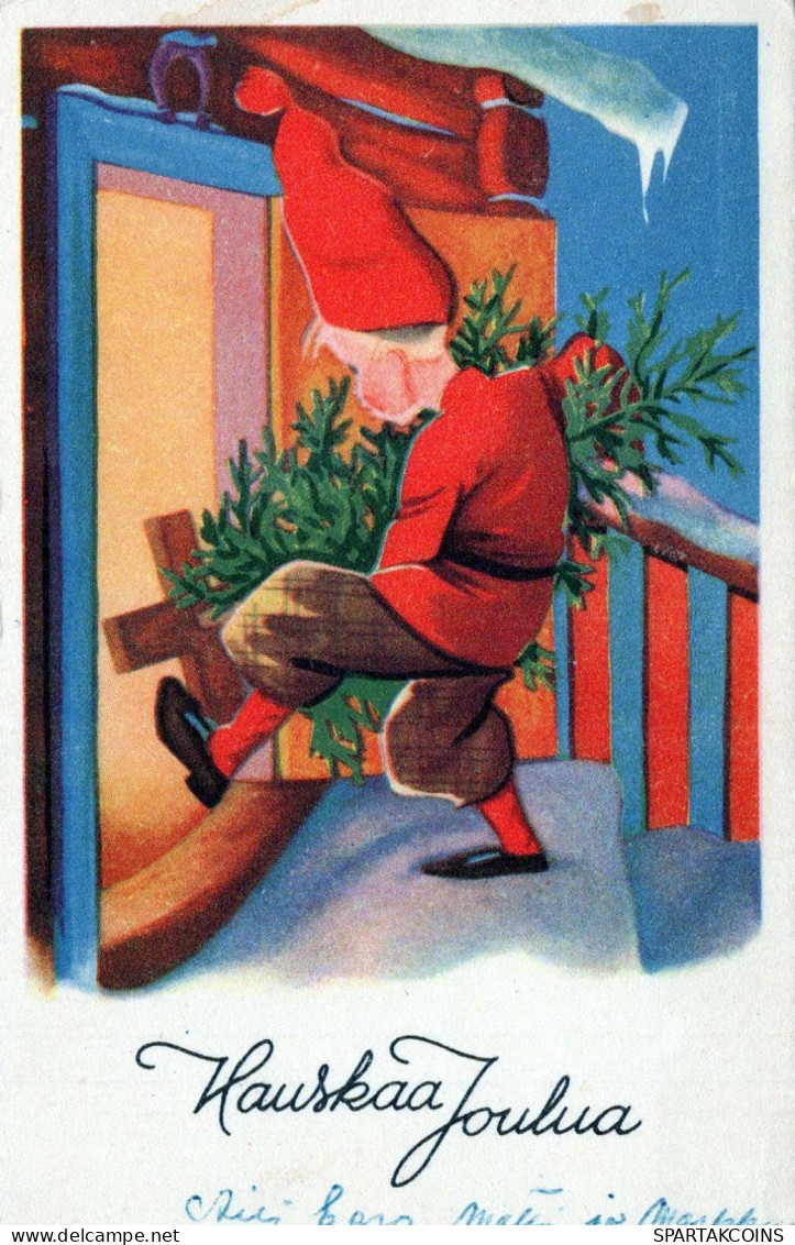 Buon Anno Natale GNOME Vintage Cartolina CPSMPF #PKD253.IT - New Year