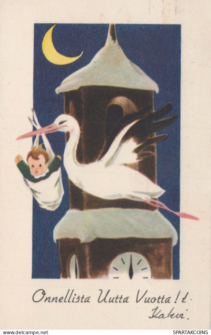 Buon Anno Natale BAMBINO Vintage Cartolina CPSMPF #PKD437.IT - New Year