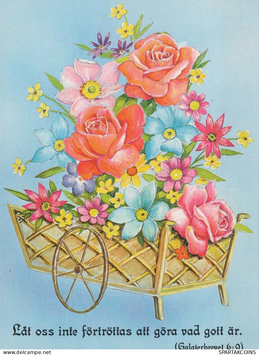 FIORI Vintage Cartolina CPSM #PBZ103.IT - Flores