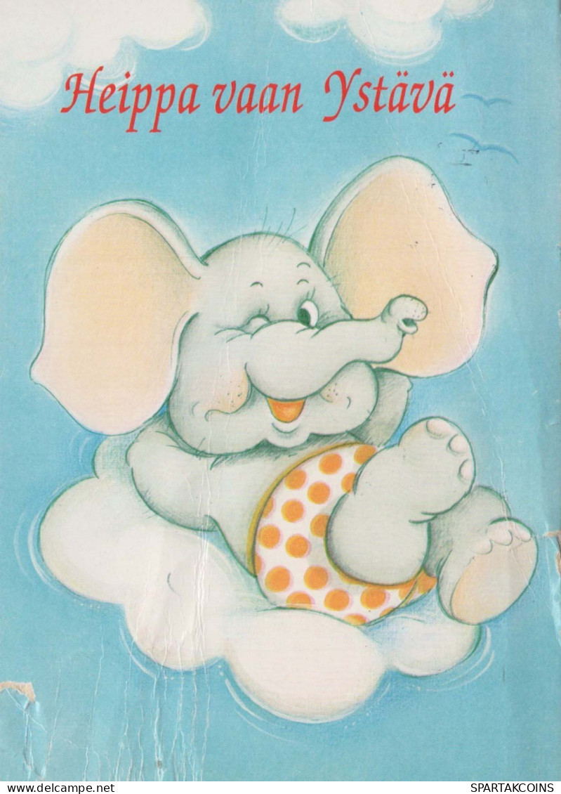 ELEFANTE Animale Vintage Cartolina CPSM #PBS748.IT - Elephants