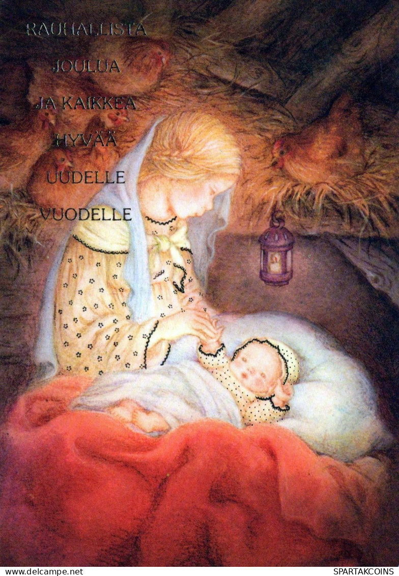 Vergine Maria Madonna Gesù Bambino Natale Religione Vintage Cartolina CPSM #PBP948.IT - Vergine Maria E Madonne