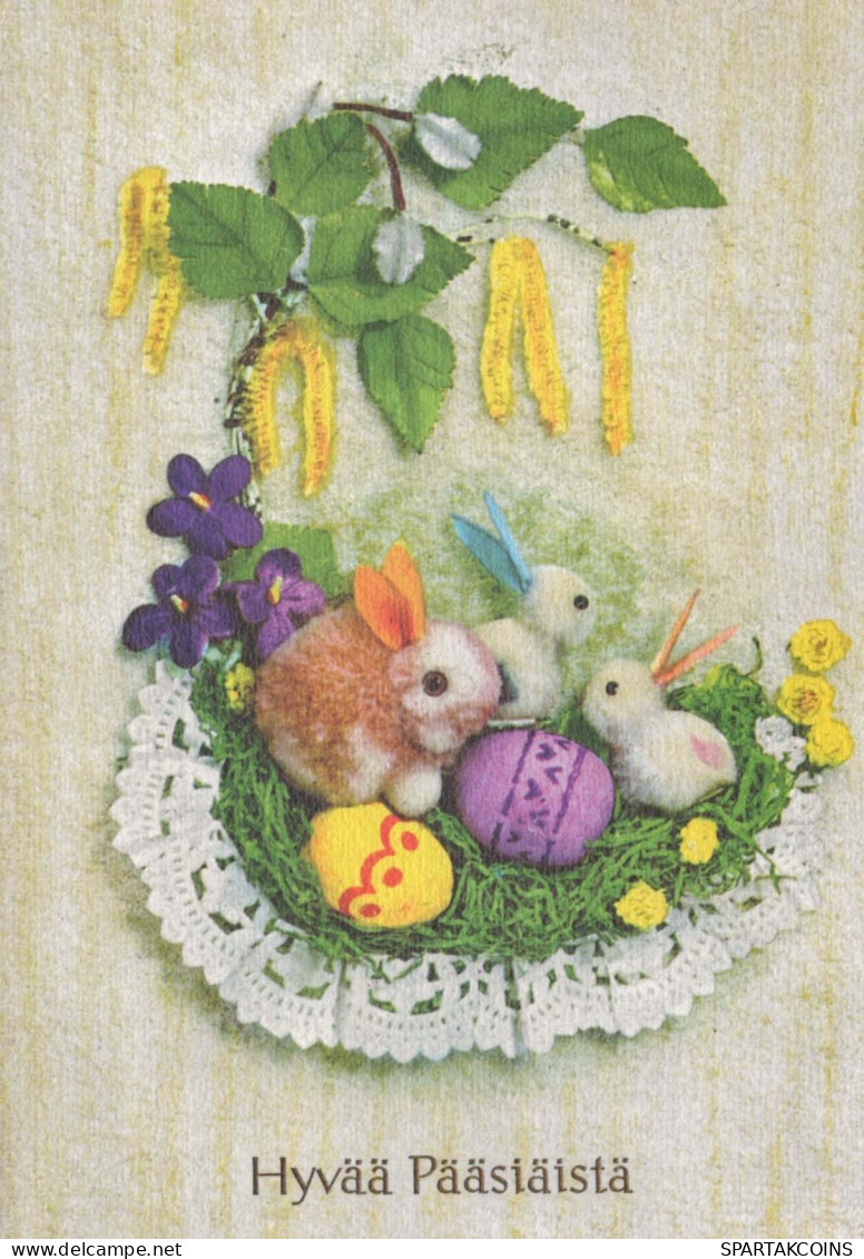 PASQUA CONIGLIO Vintage Cartolina CPSM #PBO502.IT - Easter